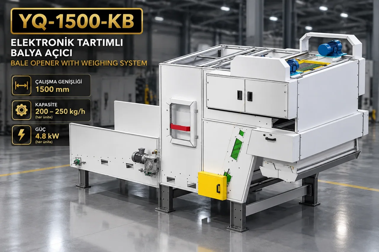 YAFES ALEMİN MAKİNA YQ-1500-KB · Bale Opener with Weighing System