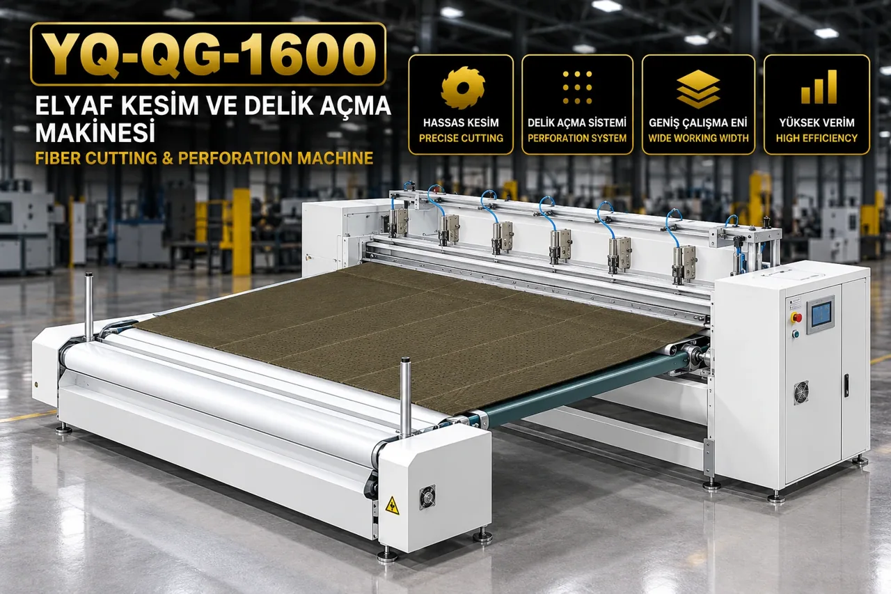 YAFES ALEMİN MAKİNA YQ-QG-1600 · Fibre Cutting and Perforation Machine